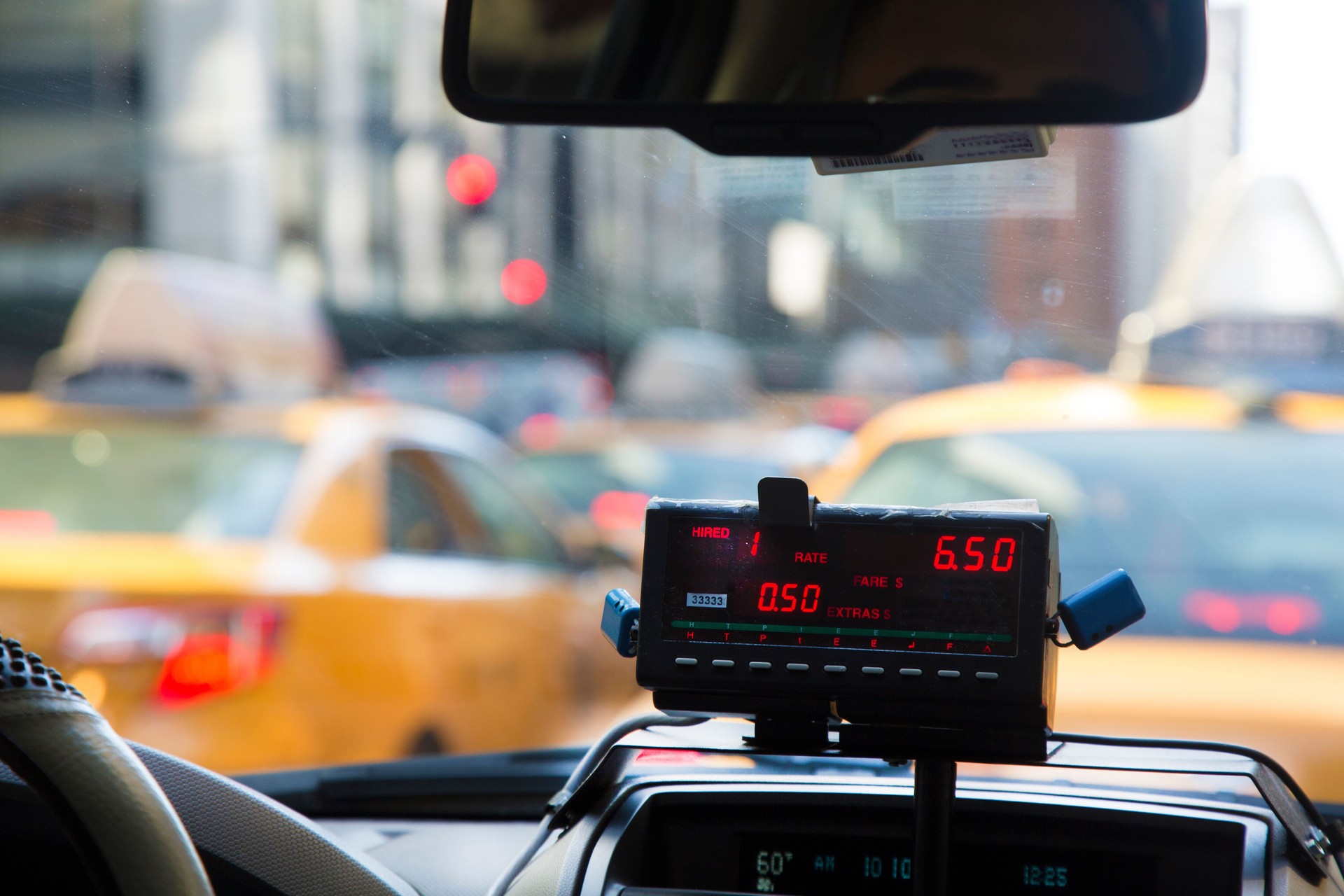 New York taxi interior